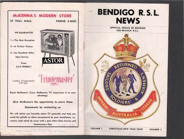Document - R.S.L. BENDIGO COLLECTION: BENDIGO R.S.L. NEWS VOL. 1 NO. 3