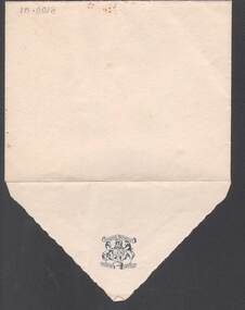 Document - R.S.L. BENDIGO COLLECTION: BENDIGO REGIMENT ENVELOPE