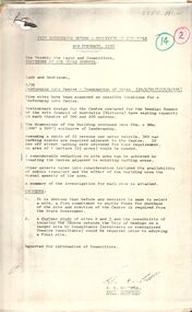 Document - MERLE HALL COLLECTION: CORRESPONDENCE AND DOCUMENTATION RE SITE FOR PERFORMING ARTS CENTRE 1975/76