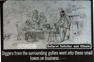 Slide - DIGGERS & MINING: THE DIGGINGS - THE DIGGERS, c1850s