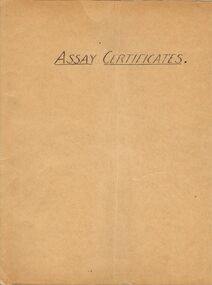 Document - MCCOLL, RANKIN AND STANISTREET COLLECTION:  ASSAY CERTIFICATES, 1930's