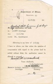 Document - MCCOLL, RANKIN AND STANISTREET COLLECTION: CENTRAL NELL GWYNNE, 13th June, 1933