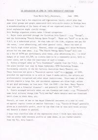Document - MERLE HALL COLLECTION: PROMOTIONAL  ''AN EXPLANATION OF SOME OF ARTS BENDIGO'S FUNCTIONS'' 1988