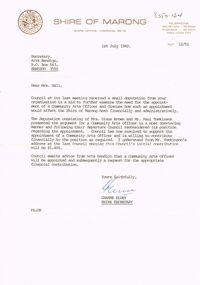 Document - MERLE HALL COLLECTION: COLLECTION OF AB INWARDS 1980S CORRESPONDENCE