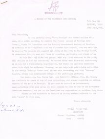 Document - MERLE HALL COLLECTION: COLLECTION OF AB OUTWARDS CORRESPONDENCE  1982 TO 97