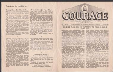 Document - R.S.L. BENDIGO COLLECTION: COURAGE VOL 1 NO 16 APRIL, 1957, 16th April, 1957