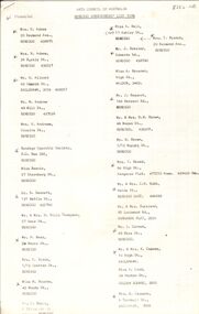 Document - MERLE HALL COLLECTION: BENDIGO SUBSCRIBERS LIST 1979  ARTS COUNCIL OF AUSTRALIA