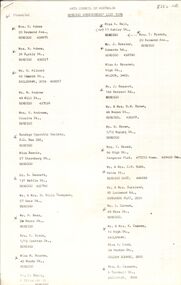 Document - MERLE HALL COLLECTION: BENDIGO SUBSCRIBERS LIST 1979  ARTS COUNCIL OF AUSTRALIA
