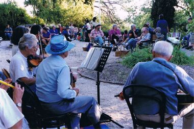 Photograph - PETER ELLIS COLLECTION: BAND PLAYING OUTSIDE, 23rd March, 2002