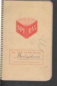 Book - R.S.L. BENDIGO COLLECTION: BANK RECORD