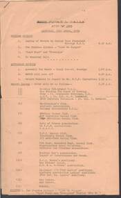 Document - R.S.L. BENDIGO COLLECTION: ANZAC SERVICE 1959, 25th April, 1959