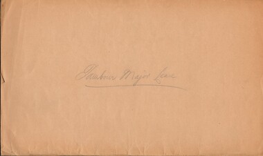 Document - MCCOLL, RANKIN AND STANISTREET  COLLECTION: TAMBOUR MAJOR LEASE, 1939/1940