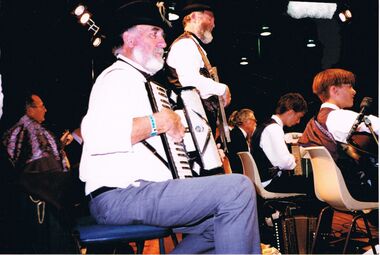 Photograph - PETER ELLIS COLLECTION: BAND ON STAGE