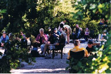Photograph - PETER ELLIS COLLECTION: PEOPLE SITTING OUTSIDE, 23rd March, 2002