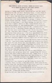 Document - RANDALL COLLECTION: ROYAL HISTORICAL SOCIETY OF VICTORIA- BENDIGO & DISTRICT BRANCH- TOUR OF BENDIGO, 29/6/1975