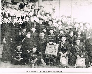 Photograph - PETER ELLIS COLLECTION: HIBERNIAN DRUM AND FIFE BAND, 30th September, 1902