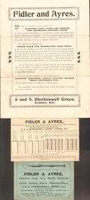 Document - OWEN WILLIAMS COLLECTION: FIDLER & AYRES CATALOGUES & BROCHURES