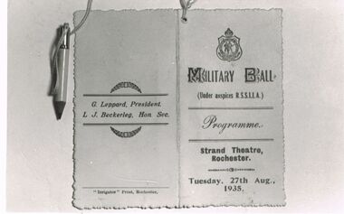 Photograph - PETER ELLIS COLLECTION: MILITARY BALL, Tuesday 27th August, 1935