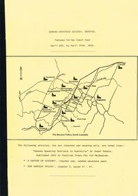 Document - GERMAN HERITAGE SOCIETY COLLECTION: BAROSSA VALLEY COACH TOUR 1994, 8th - 10th April, 1994