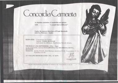 Document - MERLE HALL COLLECTION: BENDIGO PERFORMANCE OF CONCORDIA CAMERATA