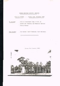 Document - GERMAN HERITAGE SOCIETY COLLECTION: TATURA DISTRICT 1939-1947, Sunday 14th November 1993