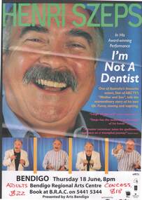 Document - MERLE HALL COLLECTION: PERFORMANCE IN BENDIGO: ''I'M NOT A DENTIST''
