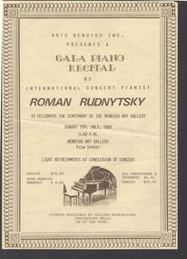 Document - MERLE HALL COLLECTION: BENDIGO PERFORMANCE OF ROMAN RUDNYTSKY