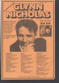 Document - MERLE HALL COLLECTION: BENDIGO PERFORMANCE OF GLYNN NICHOLAS