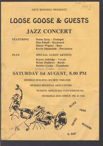 Document - MERLE HALL COLLECTION: BENDIGO PERFORMANCE OF ''LOOSE GOOSE & GUESTS''