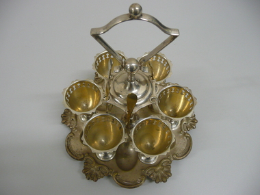 Domestic Object - FAVALORO COLLECTION: SILVER PLATE EGG CUP SET