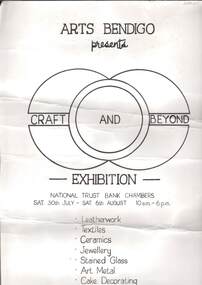 Document - MERLE HALL COLLECTION: BENDIGO EXHIBITION: ''CRAFT AND BEYOND''