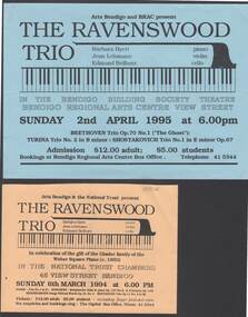 Document - MERLE HALL COLLECTION: BENDIGO PERFORMANCE OF  THE RAVENSWOOD TRIO