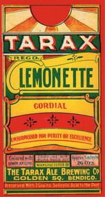 Document - LYDIA CHANCELLOR COLLECTION: 'TARAX' BREWING LABELS