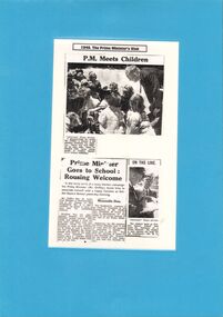 Newspaper - GOLDEN SQUARE P.S. LAUREL ST. 1189 COLLECTION: NEWSPAPER CUTTINGS