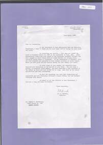Document - GOLDEN SQUARE P.S. LAUREL ST. 1189 COLLECTION: LETTER, 23rd March, 1966