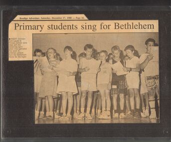 Newspaper - GOLDEN SQUARE P.S. 1189 COLLECTION: NEWSPAPER CUTTINGS, Saturday 17th December
