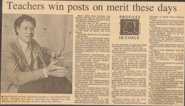 Newspaper - GOLDEN SQUARE PRIMARY SCHOOL 1189 COLLECTION - NEWSPAPER CUTTINGS