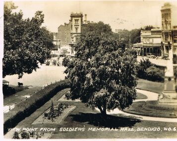 Photograph - LESLIE JOHN BAGUST COLLECTION: VIEW POINT FROM SOLDIERS MEMORIAL HALL, 1940
