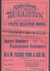 Newspaper - JOHN JONES COLLECTION: BULLETIN 9 DECEMBER 1899, 9th December, 1899