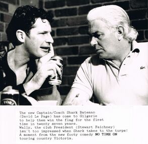 Photograph - MERLE HALL COLLECTION: PHOTOGRAPH OF DAVID PAGE AND STEWART FAICHNEY OF FOOTY COMEDY ''NO TIME ON''