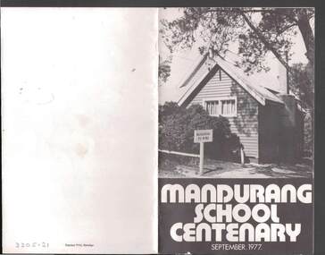 Book - JOHN JONES COLLECTION: MANDURANG SCHOOL CENTENARY SEPTEMBER 1977, September 1977