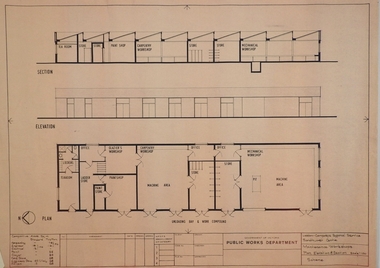 Plan - SANDHURST BOYS CENTRE COLLECTION:  PLAN OF MAINTENANCE WORKSHOPS