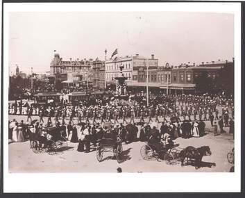 Photograph - JOHN JONES COLLECTION: PROCESSION AT THE FOUNTAIN