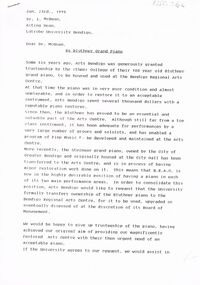Document - MERLE HALL COLLECTION: DOCUMENTS RELATED TO PIANO