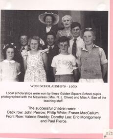 Photograph - GOLDEN SQUARE LAUREL STREET P.S. COLLECTION: SCHOLARSHIP WINNERS