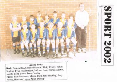 Photograph - GOLDEN SQUARE LAUREL STREET P.S. COLLECTION: PHOTOGRAPH - GSPS AUSSIE FOOTY 2002
