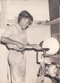 Photograph - SANDHURST BOYS CENTRE COLLECTION 8/03/2016: LATHE OPERATION