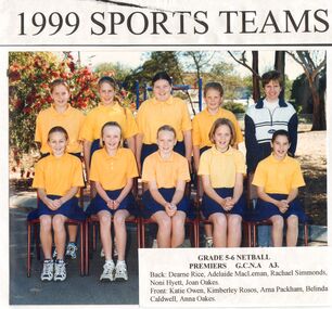 Photograph - GOLDEN SQUARE LAUREL STREET P.S. COLLECTION: PHOTO - GSPS GRADE 5-6 NETBALL PREMIERS .G.C.N.A   A3