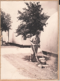 Photograph - SANDHURST BOYS CENTRE COLLECTION: LAWN MOWING