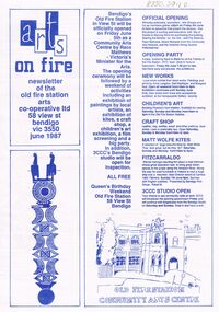 Document - MERLE HALL COLLECTION: ARTS OF FIRE NEWSLETTER